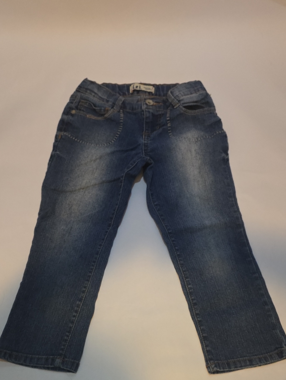 lei Kids Straight-Leg Denim Jeans in Faded Blue